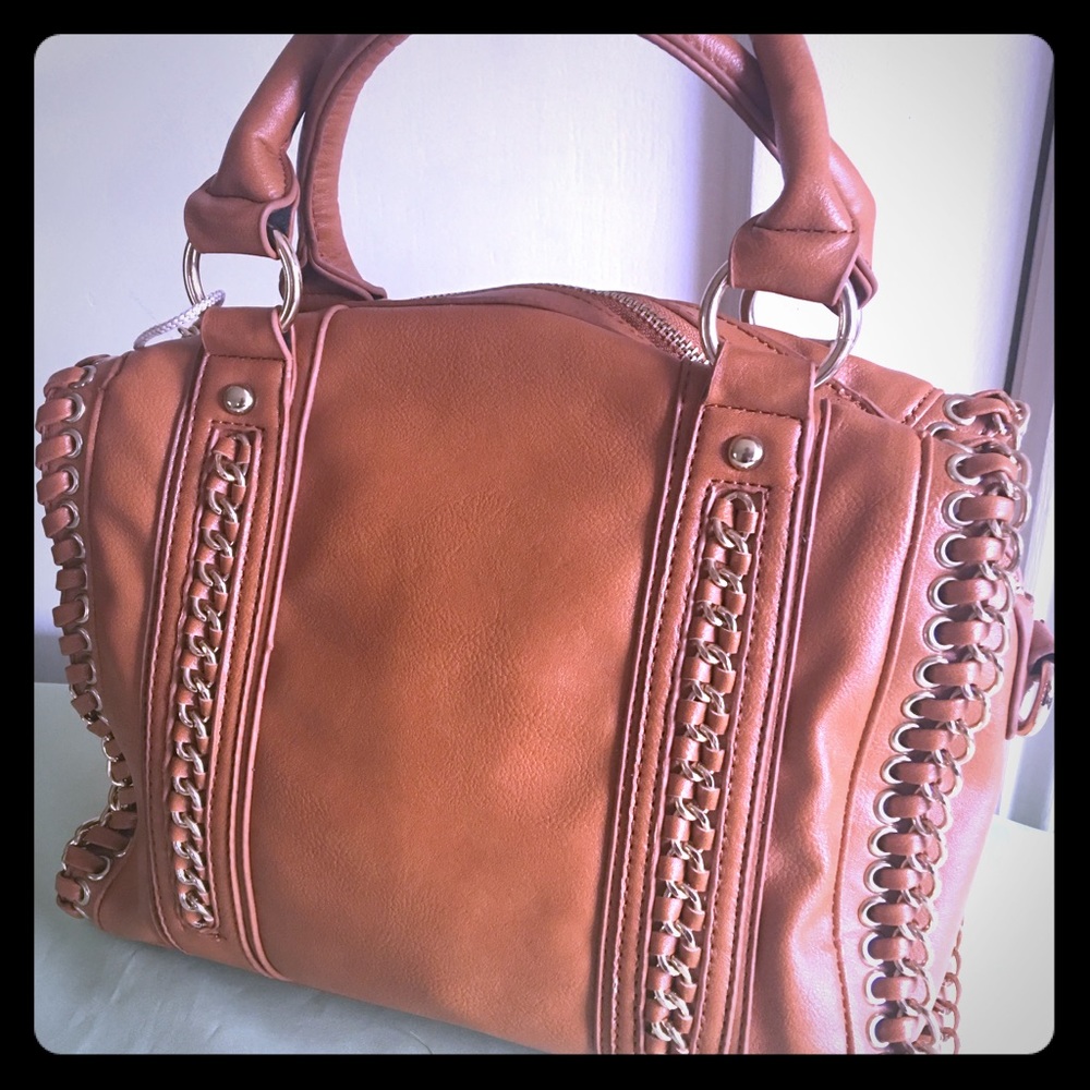 Imoshion Faux Leather Chain And Eyelet Satchel